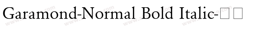 Garamond-Normal Bold Italic字体转换